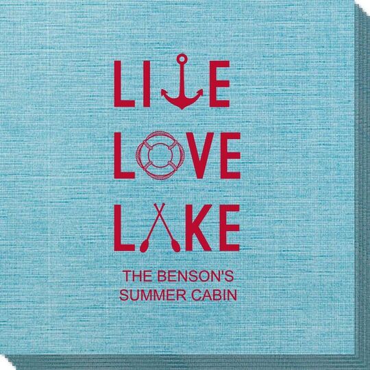 Live, Love, Lake Bamboo Luxe Napkins